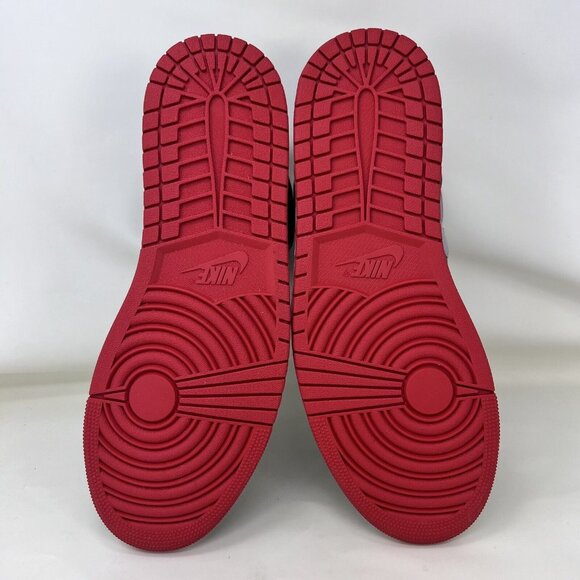 Nike Air Jordan 1 Mid Shoes Black Grey Red White Men’s Size 11.5 - Picture 8 of 10